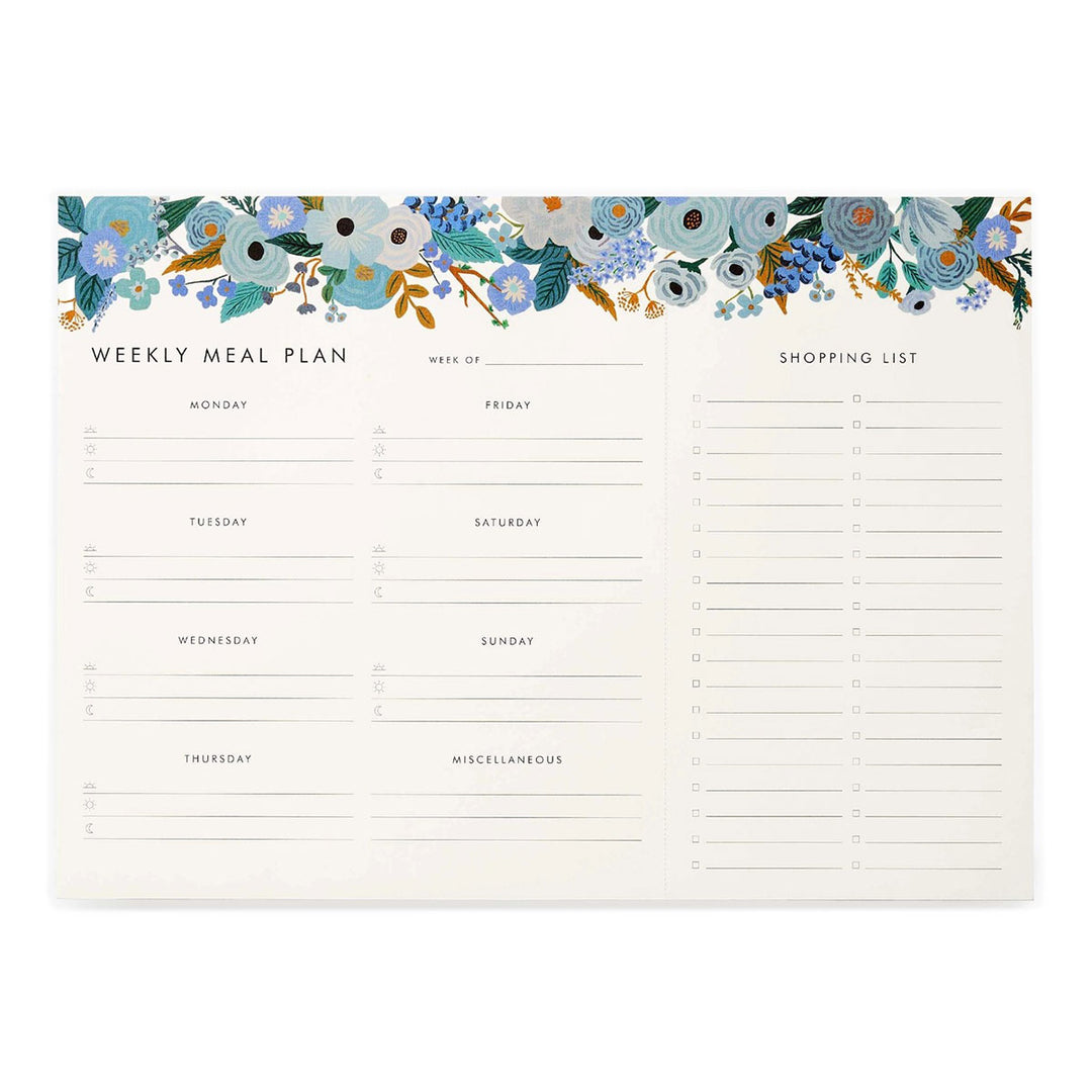Rifle Paper Co. - Weekly Meal Planner | Garden Party Blue