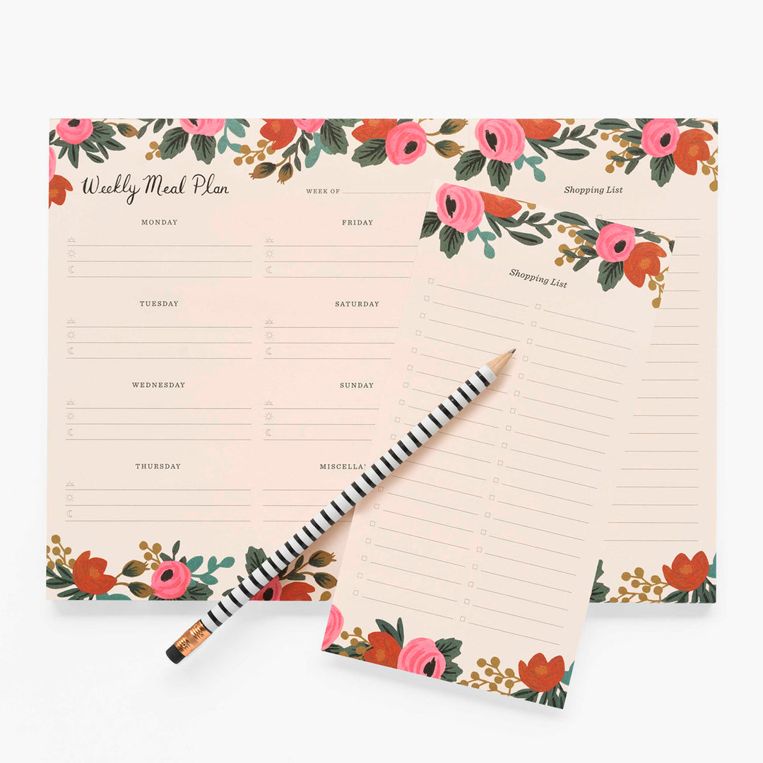 Rifle Paper Co. - Weekly Meal Planner | Rosa 