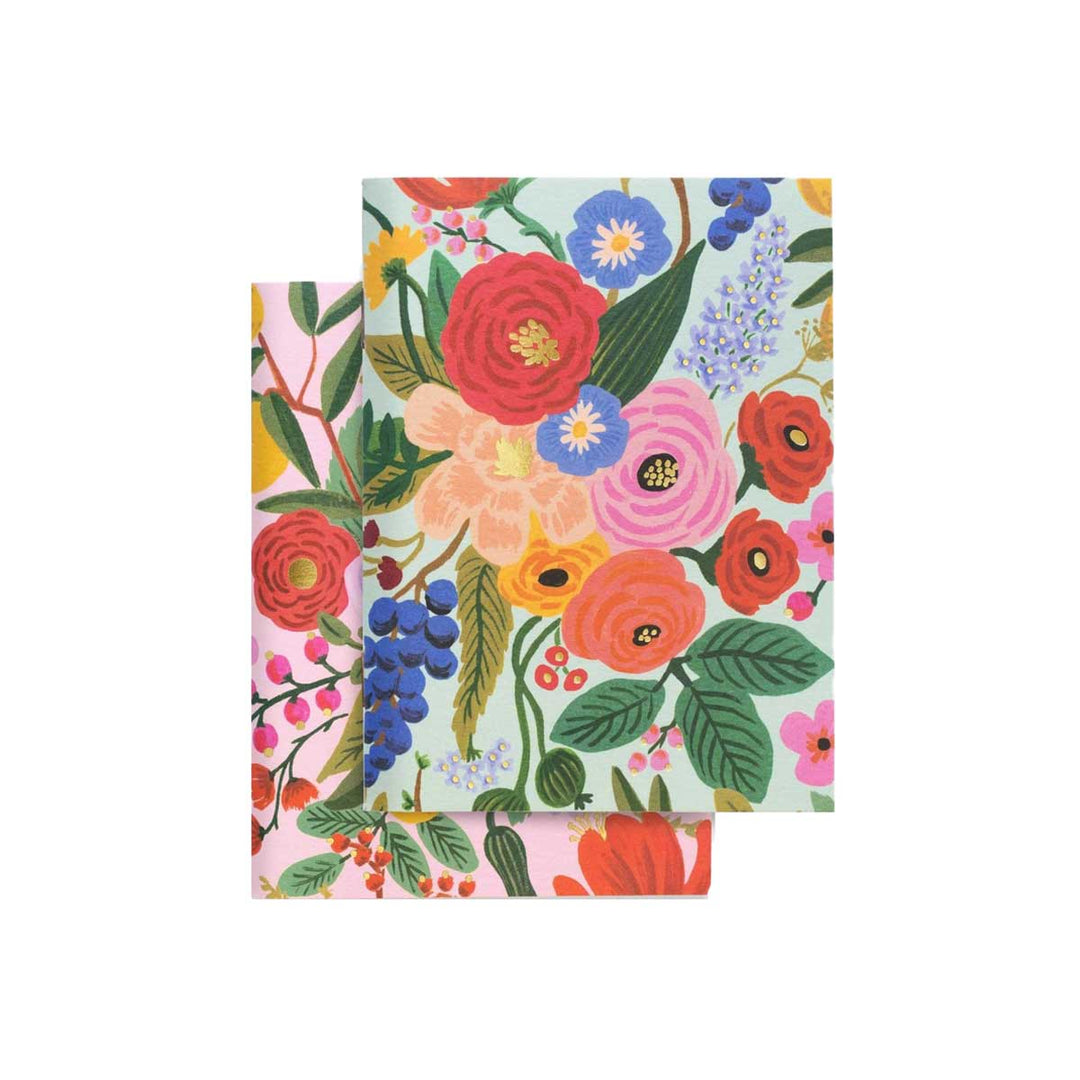 Rifle Paper Co. - Pocket Notebook Set of 2 A6 Notebooks | Smooth Sheets | Garden Party 