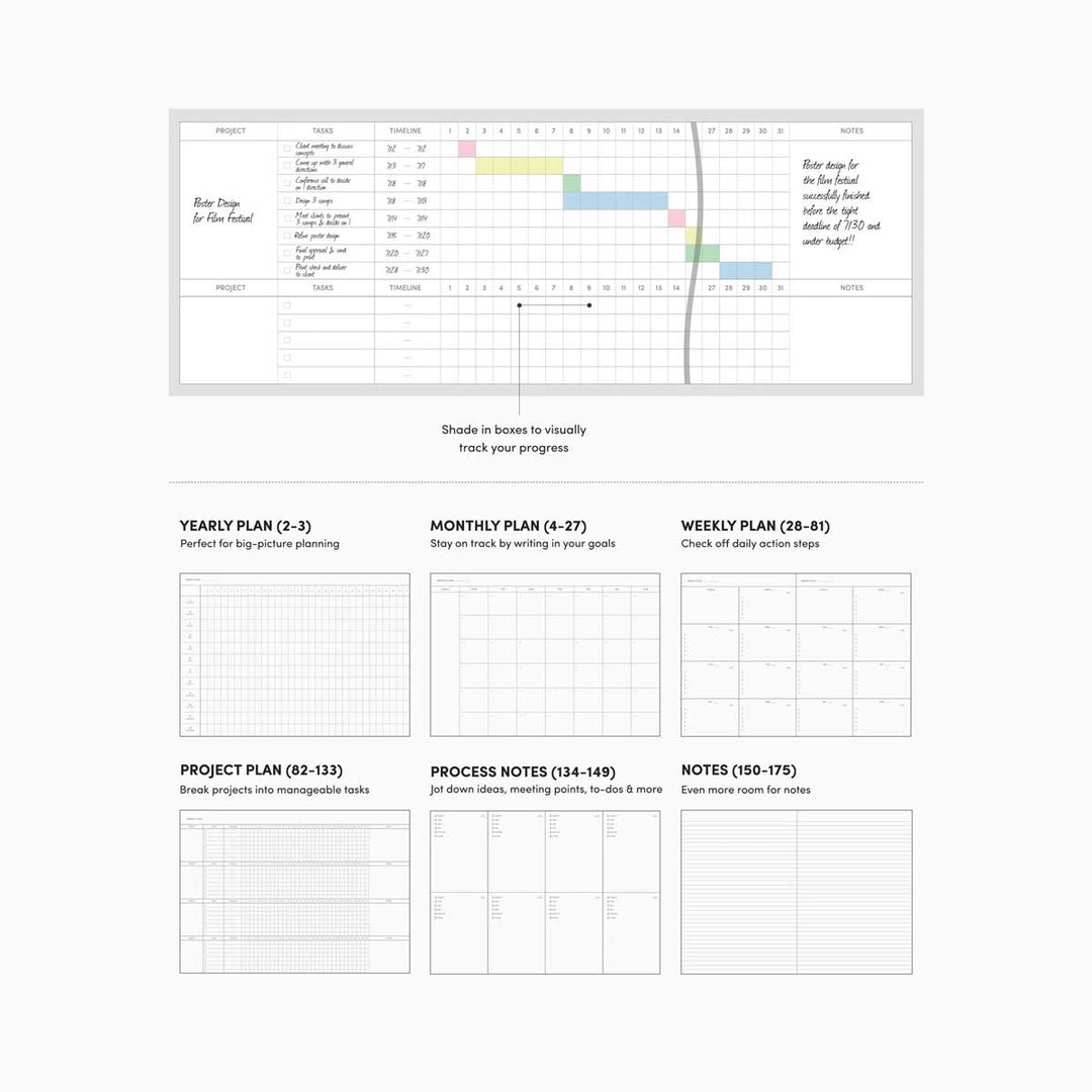 Poketo - Project Planner in Sand - Planificador de Proyectos | A4 | Arena