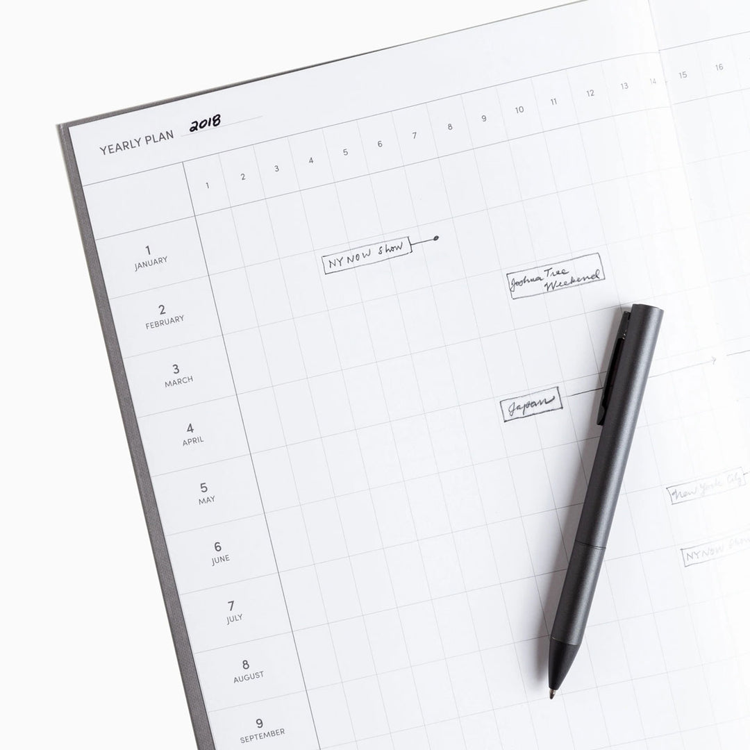 Poketo - Project Planner in Midnight - Planificador de Proyectos | A4 | Gris oscuro