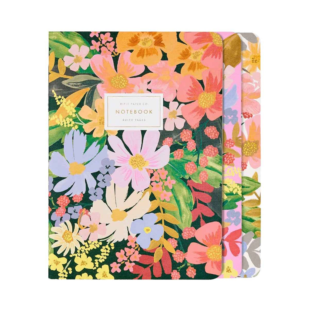 Rifle Paper Co. - Stitched Notebooks Set of 3 Notebooks | Lined | Marguerite