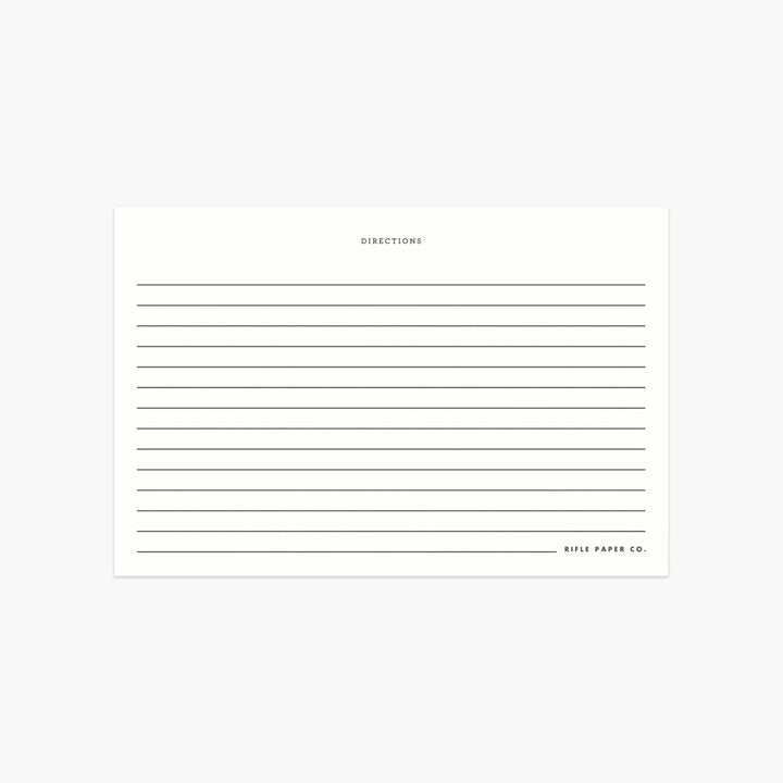 Rifle Paper Co. - Charcoal Spoon Recipe Cards | pack of 12