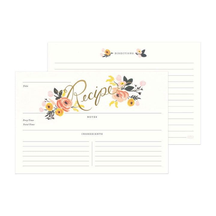 Rifle Paper Co. - Tarjetas para recetas Peony | Pack de 12