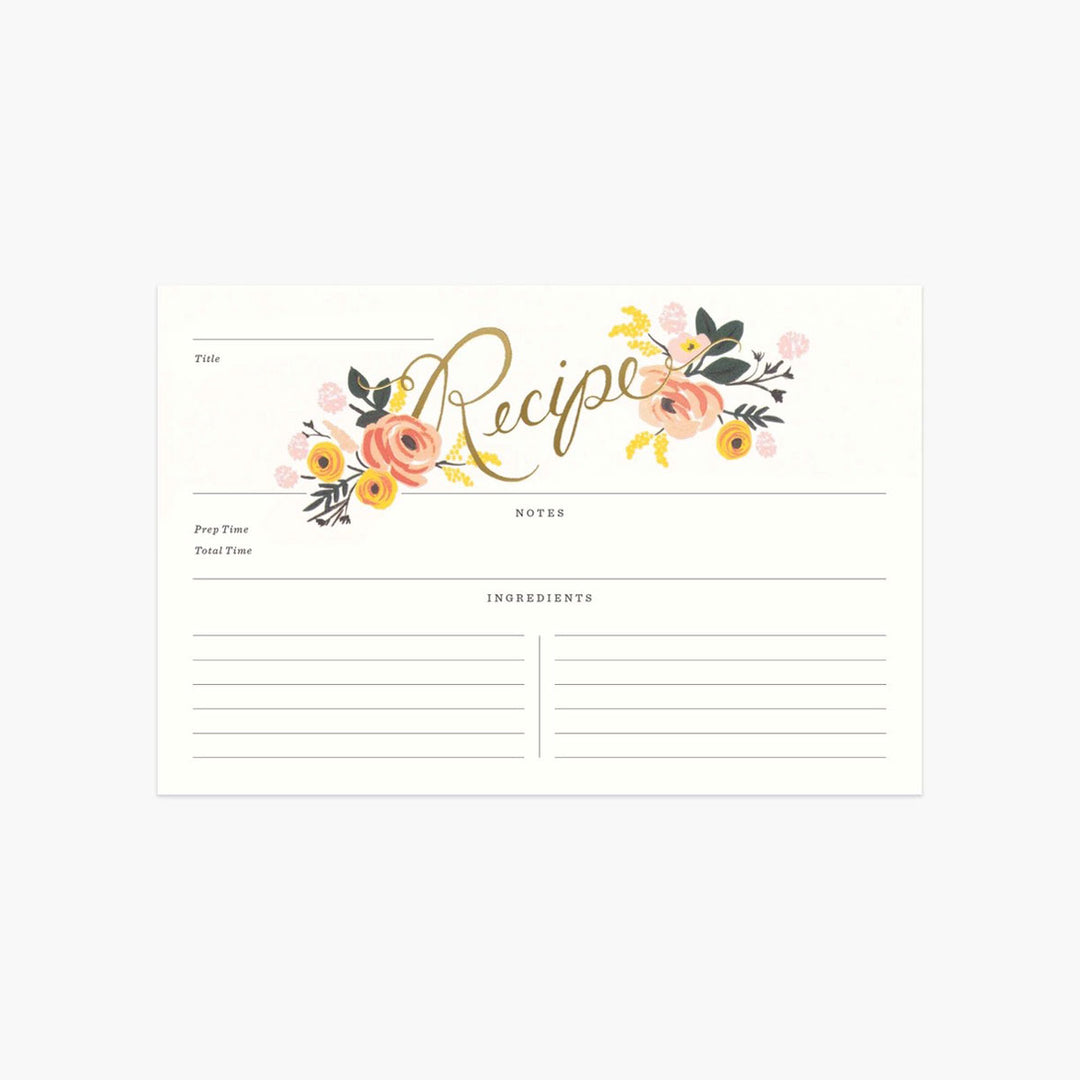 Rifle Paper Co. - Tarjetas para recetas Peony | Pack de 12