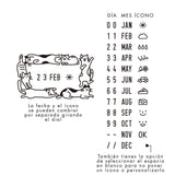 Midori - Paintable Rotating Stamp Cat - Rotating Date Stamp with Kittens