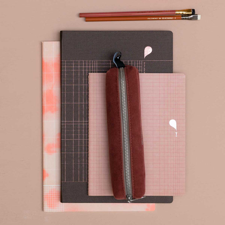 Tinne+Mia - Exercise Book A4 Set de 2 cuadernos con líneas | Rose Grid - Ginger Blossom