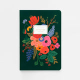  Rifle Paper Co.- Rifle Paper Co. - Stitched Notebooks Set de 3 Cuadernos | Hojas con Líneas | Garden Party, Cuadernos- Likely.es