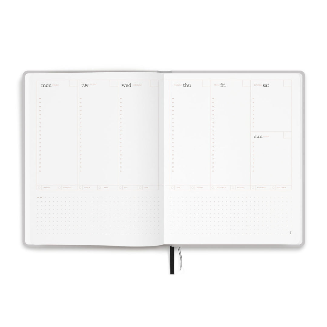 Tinne+Mia - Dateless Planner A5+ Weekly and Monthly | Sky Grey