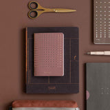 Tinne+Mia - Note Booklet A6 notebook with dot mesh | Burgundy