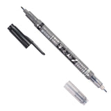 ROTULADOR PINCEL FUDENOSUKE TWIN CON 2 PUNTAS | TINTA GRIS Y NEGRA, Rotuladores, Tombow - Likely.es