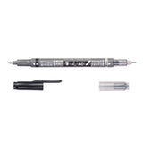 Rotulador Pincel Fudenosuke Twin con 2 puntas | Tinta Gris y Negra, Rotuladores, Tombow - Likely.es
