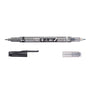 Rotulador Pincel Fudenosuke Twin con 2 puntas | Tinta Gris y Negra, Rotuladores, Tombow - Likely.es