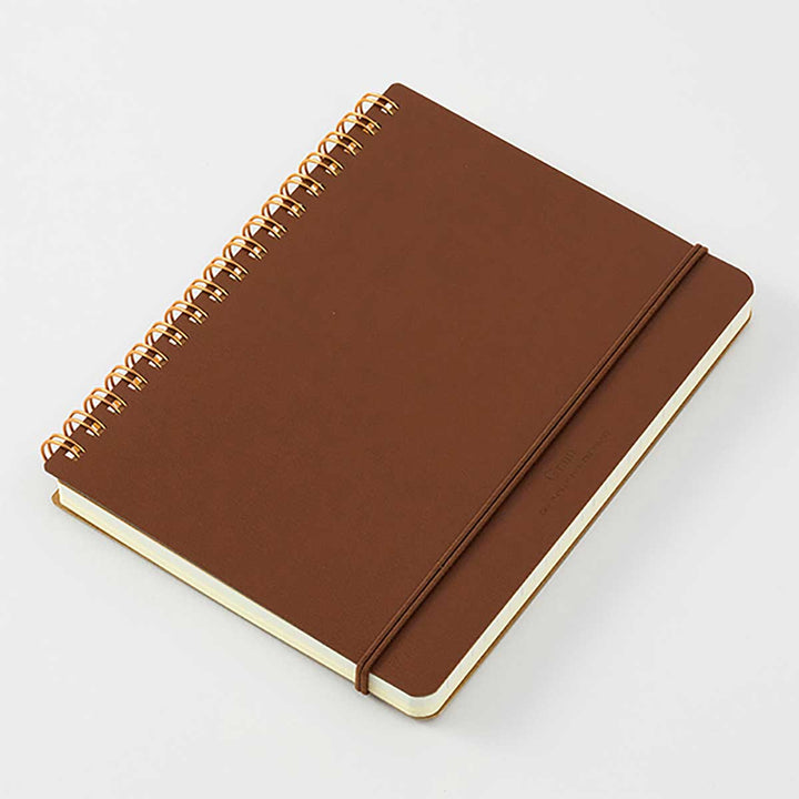 Midori - Cuaderno de anillas WM Ring Notebook Grain | Marrón