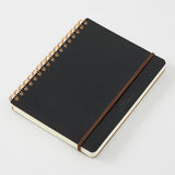 Midori - WM Ring Notebook Grain Cuaderno de anillas| Negro