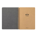 Midori - WM Ring Notebook Grain Cuaderno de anillas| Negro