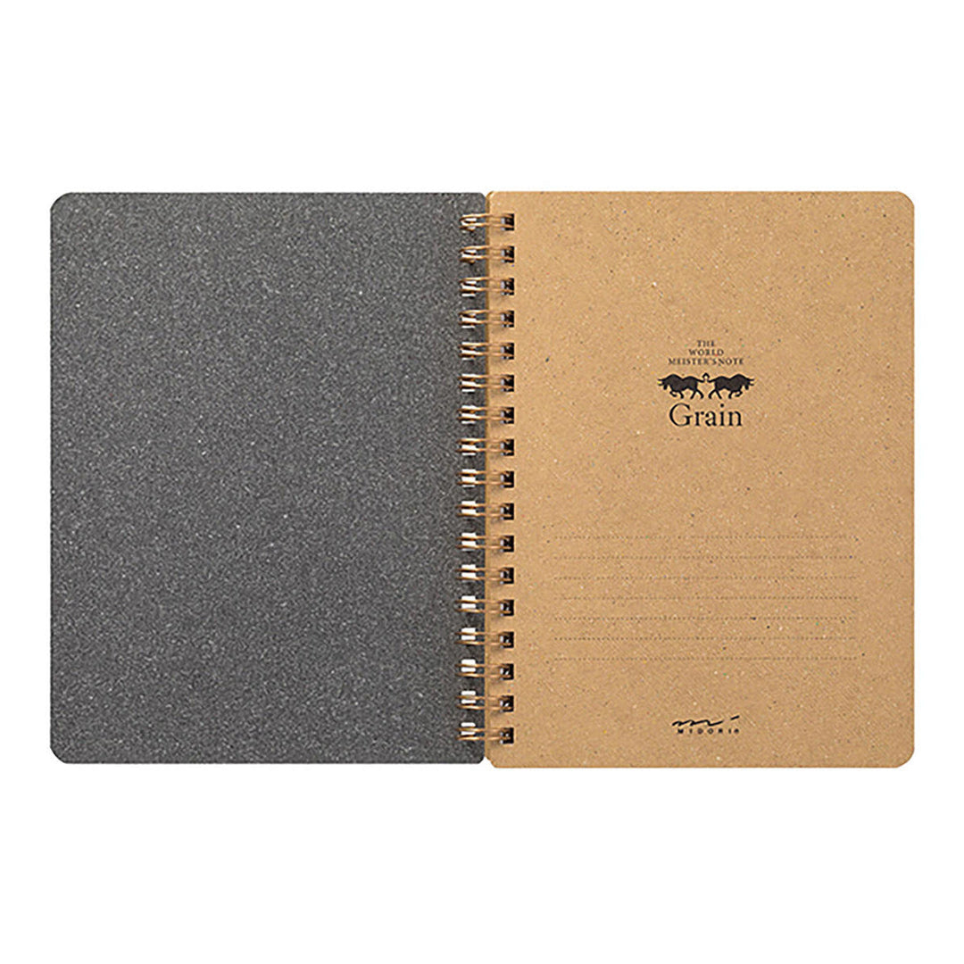 Midori - WM Ring Notebook Grain | Brown