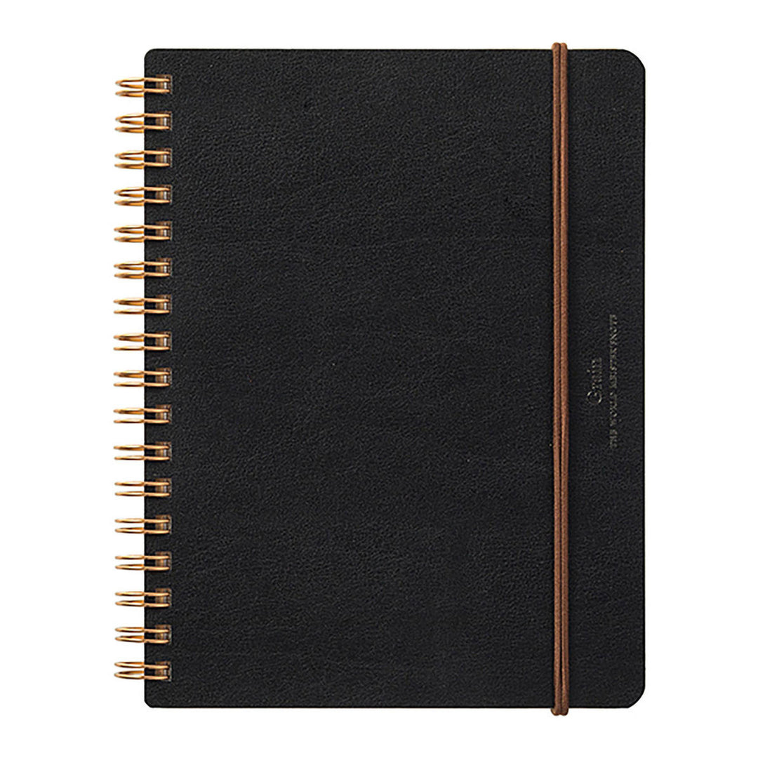 Midori - WM Ring Notebook Grain Cuaderno de anillas| Negro